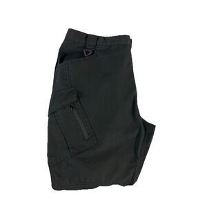 Tactical Cargo‎ Pants Mens Cargo Black Lightweight Workwear 36x32 Elastic Waist